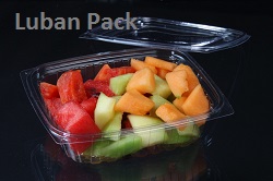 Clear Restangular Pastry container with Lid